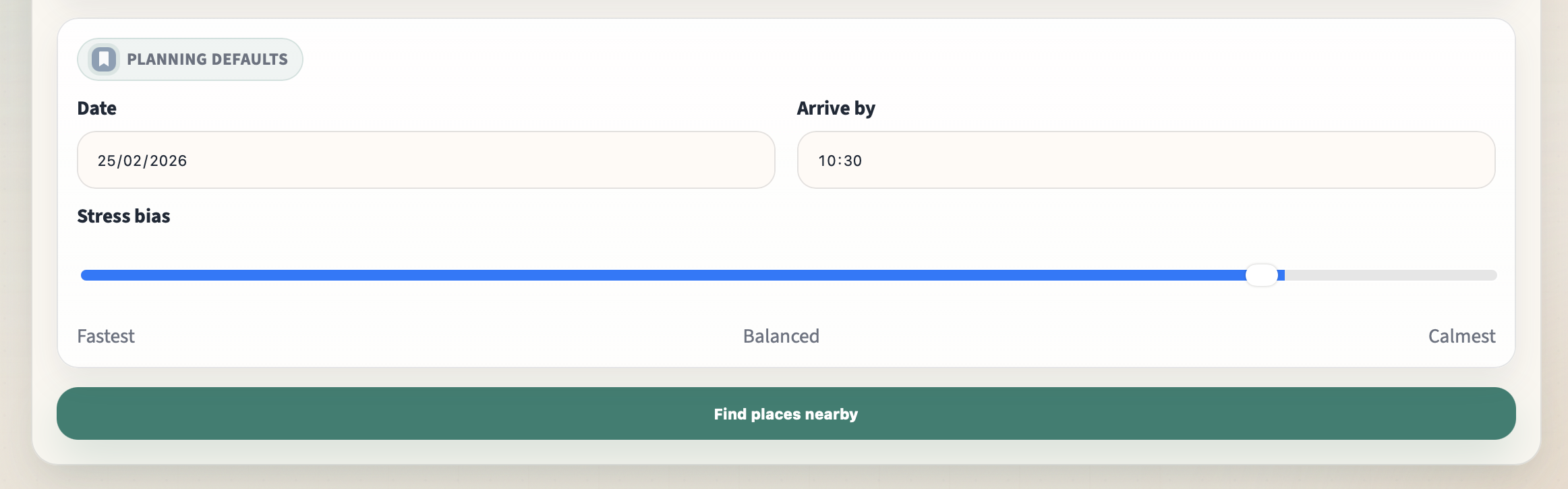PlanHalo Nearby category filters for calm places near me in Greater Manchester (e.g., libraries, museums, parks, attractions)